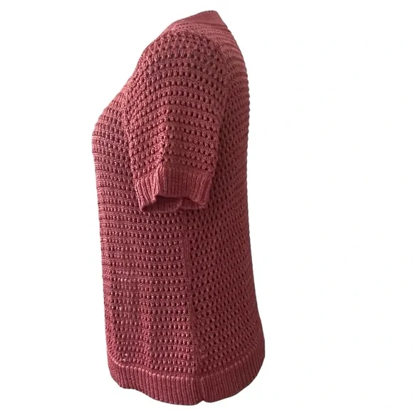 Jones New York Rose Open-Front Crochet Cardigan Short sleeved Sz: XL - Picture 2 of 10